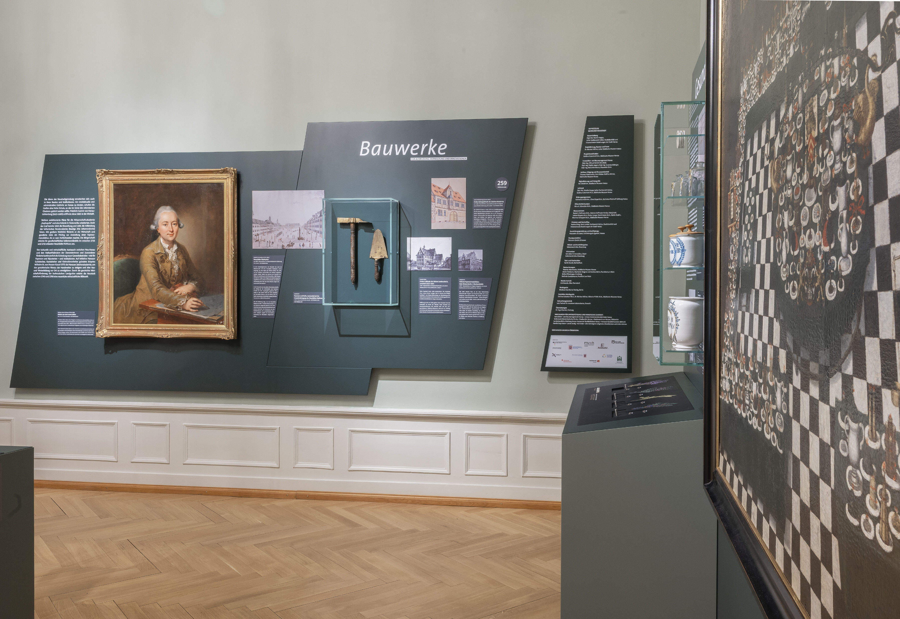 Impression aus der Ausstellung Hanauer Neustadt, Zeichenakademie